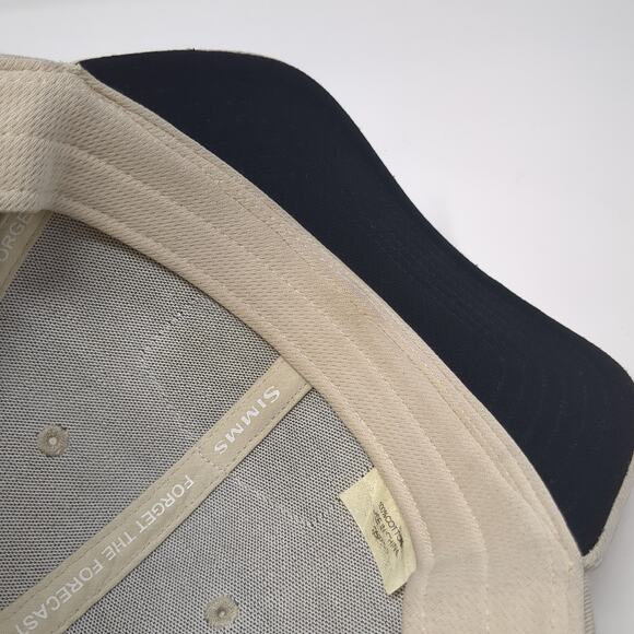 Simms Fishing Products Snapback Hat Beige One Size Adjustable Embroidered - Picture 7 of 9